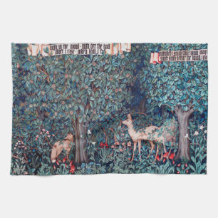 Animals in The Forest, William Morris Tea Towel