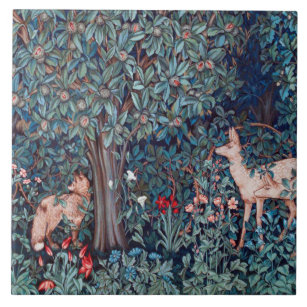 Animals in The Forest, William Morris Tile