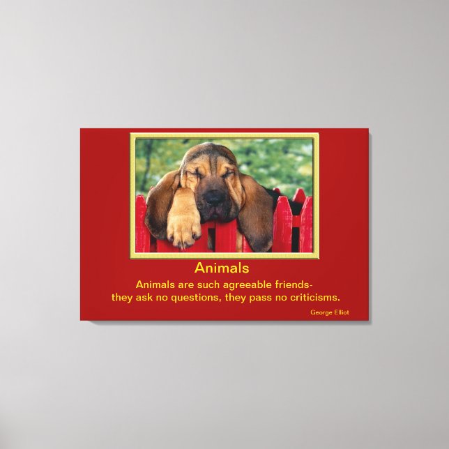 Animals inspirational quotes 6 canvas print (Front)