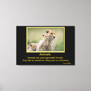 Animals inspirational quotes 9 canvas print