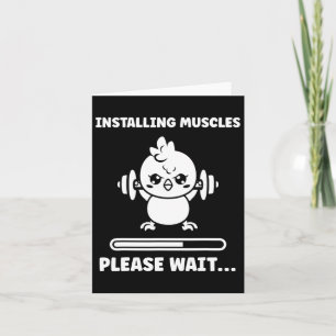 Animals Installing Muscles Fitness Bodybuilding Ch Card