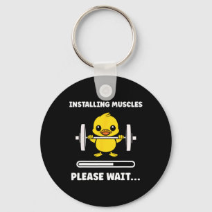 Animals Installing Muscles Fitness Bodybuilding Du Key Ring