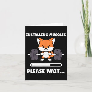 Animals Installing Muscles Fitness Bodybuilding Fo Card