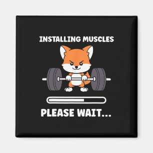 Animals Installing Muscles Fitness Bodybuilding Fo Magnet