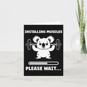 Animals Installing Muscles Fitness Bodybuilding Ko Card