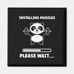 Animals Installing Muscles Fitness Bodybuilding Pa Magnet