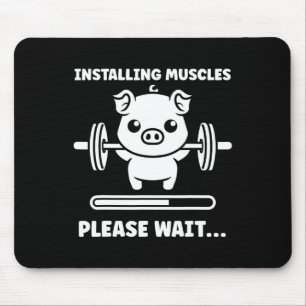 Animals Installing Muscles Fitness Bodybuilding Pi Mouse Mat
