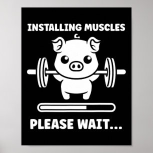Animals Installing Muscles Fitness Bodybuilding Pi Poster