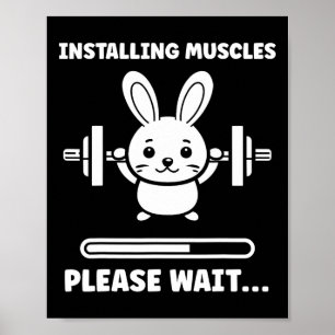 Animals Installing Muscles Fitness Bodybuilding Ra Poster
