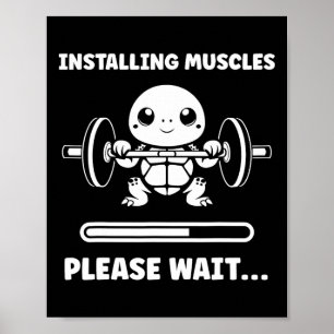 Animals Installing Muscles Fitness Bodybuilding Tu Poster
