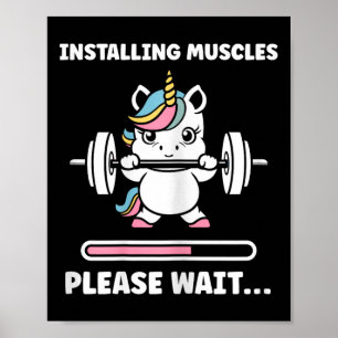 Animals Installing Muscles Fitness Bodybuilding Un Poster