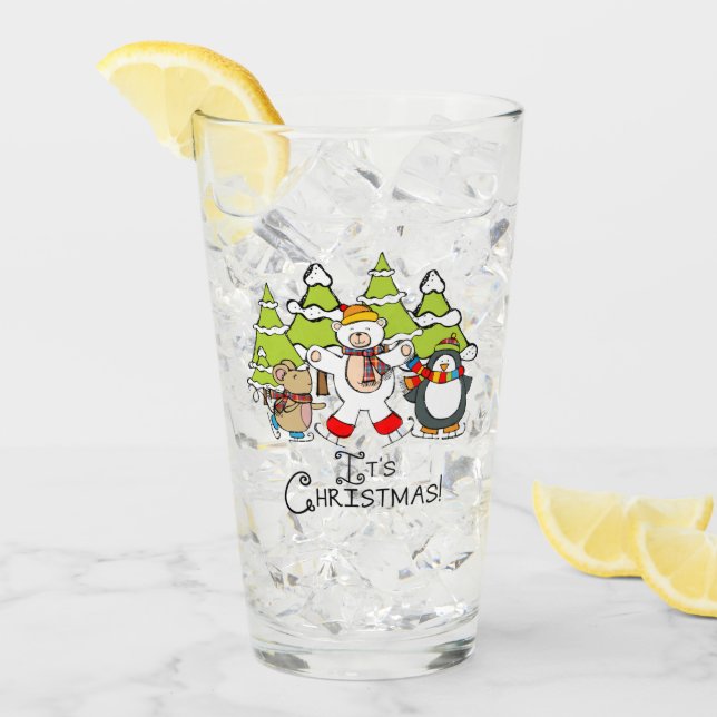 Animals It's Christmas Glass (Front Ice)