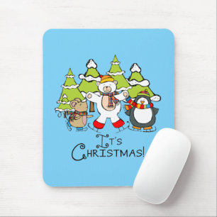 Animals It's Christmas Mouse Mat