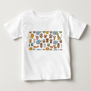 Animals kids drawing crayon colour pencil baby T-Shirt