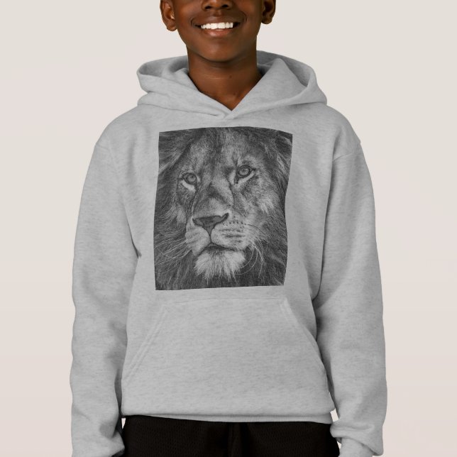 Animals Lion Face Kids Boys Fashion Apparel (Front)