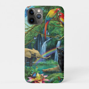 Animals living together throw pillow iPhone 11 pro case