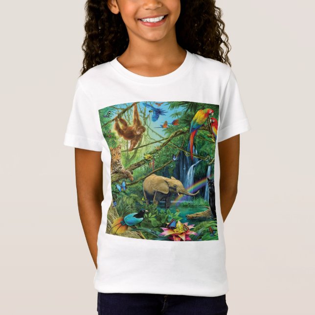 Animals living together throw pillow T-Shirt (Front)