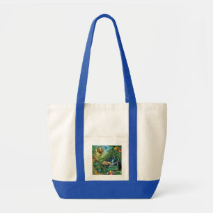Animals living together throw pillow tote bag