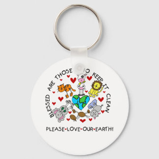 Animals Love Our Earth Key Ring