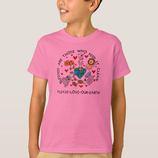 Animals Love Our Earth T-Shirt (Front)