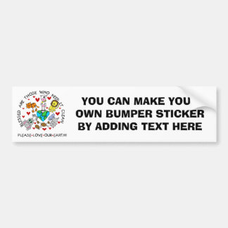 Animals Love the Earth T-shirts and GIfts Bumper Sticker