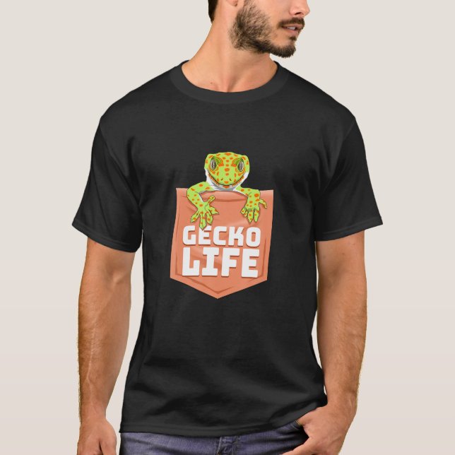 Animals Lover Leopard Gecko Life Pocket Lizard Rep T-Shirt (Front)