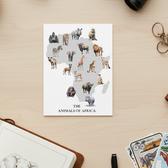  Animals of Africa Safari Wildlife  Postcard (Creator Uploaded)