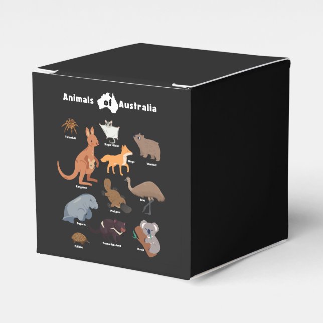 Animals of Australia Aussie Wildlife Favour Box (Front Side)