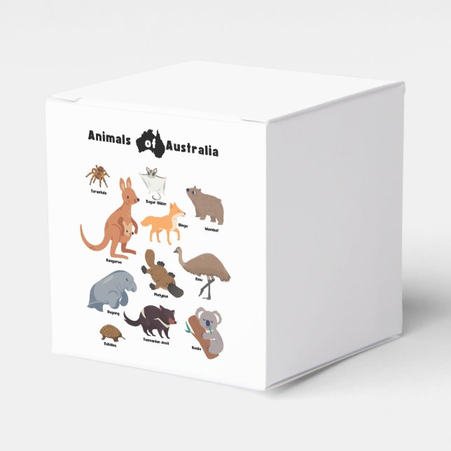 Animals of Australia Aussie Wildlife Favour Box (Front Side)