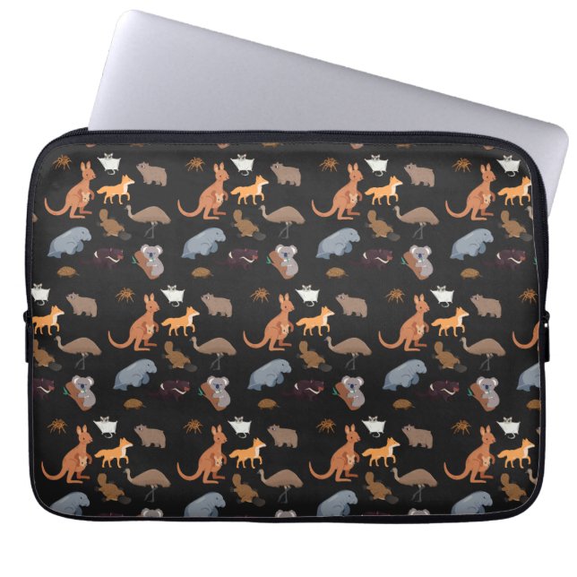 Animals of Australia Aussie Wildlife Laptop Sleeve (Front)