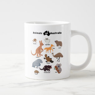 Animals of Australia Aussie Wildlife Large Coffee Mug