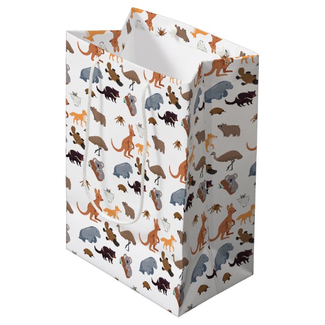 Animals of Australia Aussie Wildlife Medium Gift Bag (Front Angled)