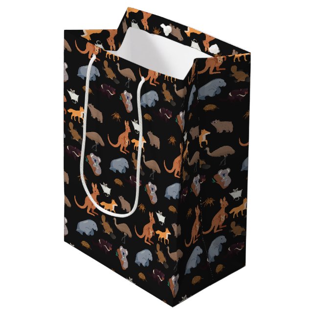 Animals of Australia Aussie Wildlife Medium Gift Bag (Front Angled)