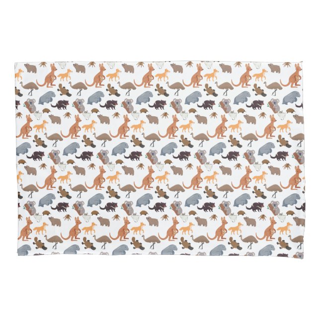 Animals of Australia Aussie Wildlife Pillowcase (Front)