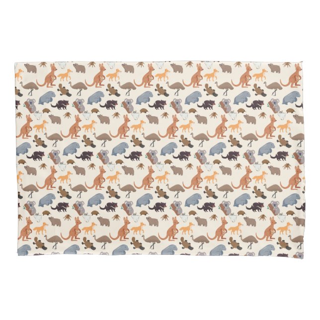 Animals of Australia Aussie Wildlife Pillowcase (Front)