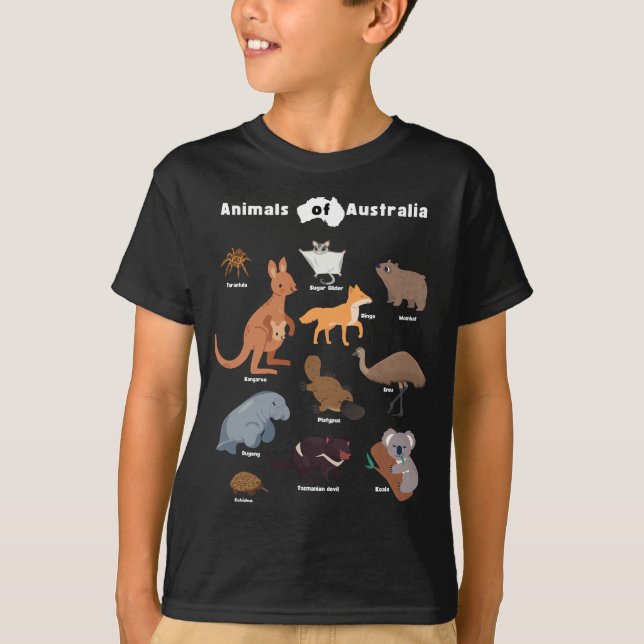 Animals of Australia Aussie Wildlife T-Shirt (Front)