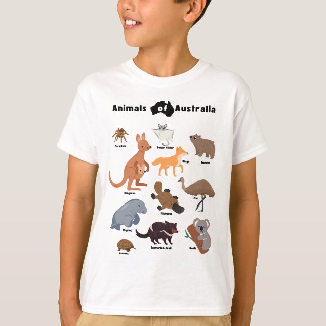 Animals of Australia Aussie Wildlife T-Shirt (Front)