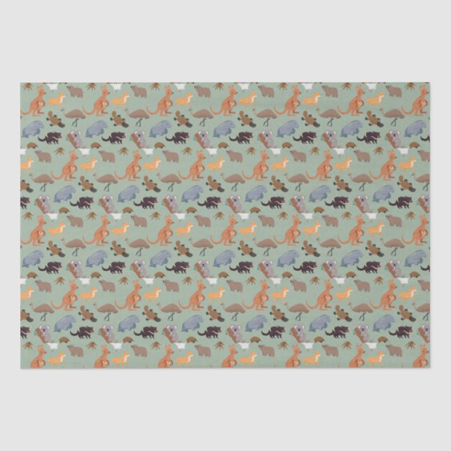Animals of Australia Aussie Wildlife Tissue Paper (Front)