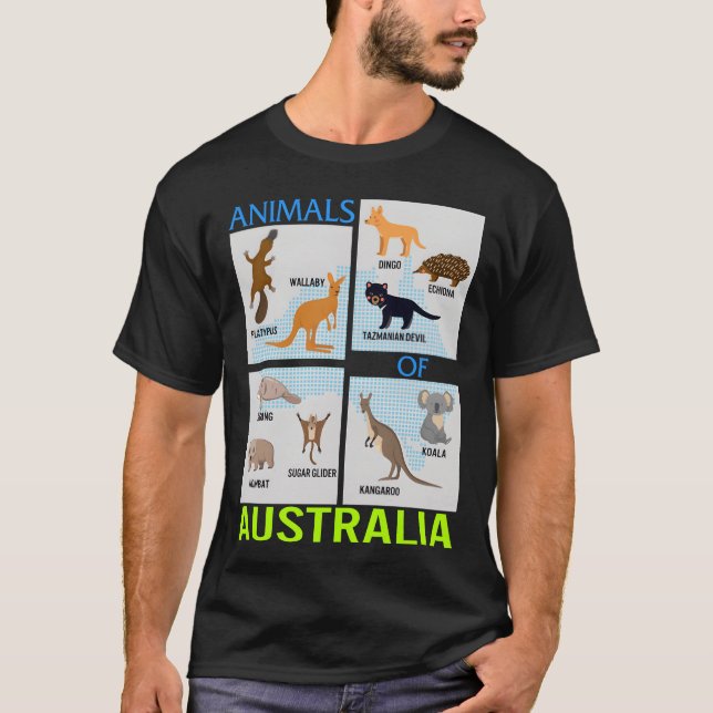 Animals Of Australia Australian Animals retro T-Shirt (Front)