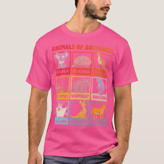 Animals Of Australia Koala Dugong Wombat Dingo Kan T-Shirt