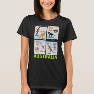 Animals Of Australia Native G'day Australian Aussi T-Shirt