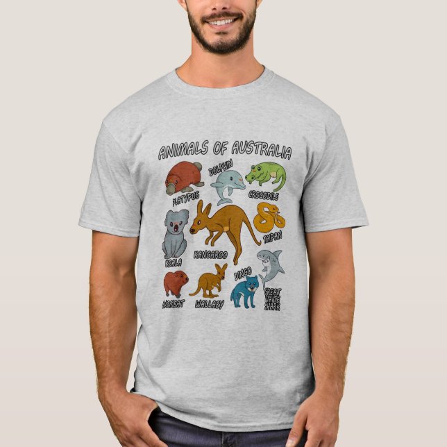 Animals Of Australia T-Shirt (Front)
