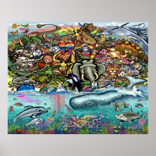 Animals of Land and Sea Poster (Front)