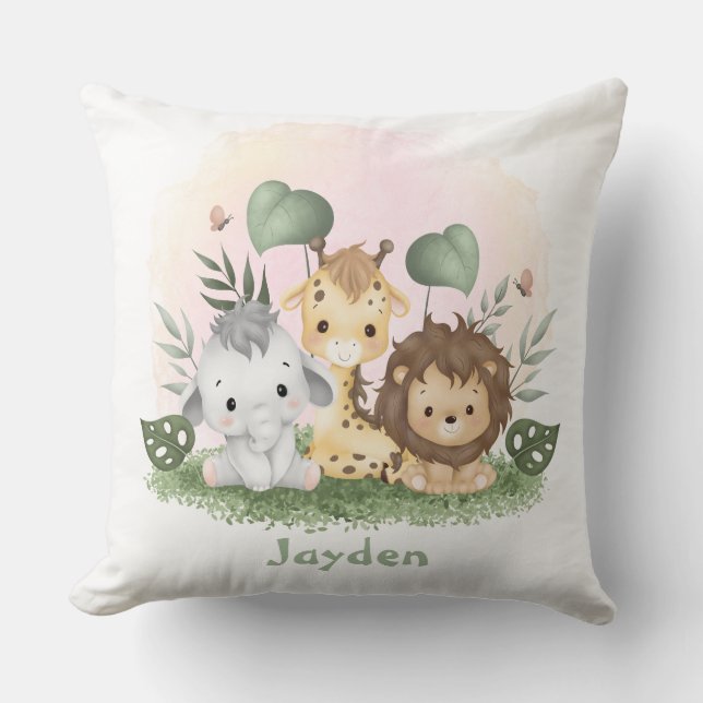 Animals Of Savanna Personlize it  Cushion (Front)