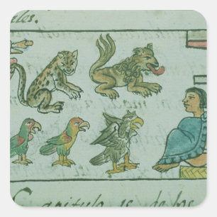 Animals of the Aztec Emperor Square Sticker