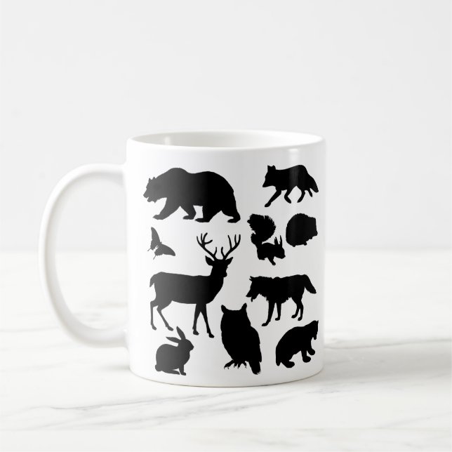 Animals Of The Forest, Wildlife Coffee Mug (Left)