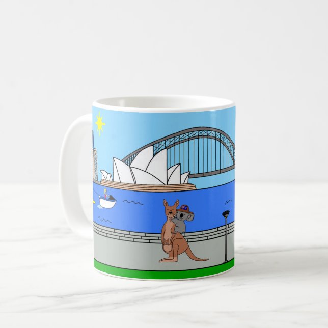 Animals of the World, Australia: Kangaroo & Koala Coffee Mug (Front Left)