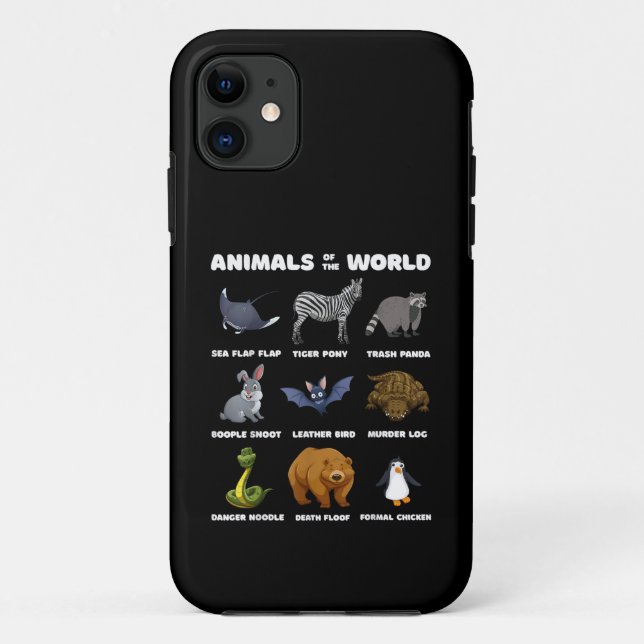 Animals Of The World Gift Funny Rare Animals Memes Case-Mate iPhone Case (Back)