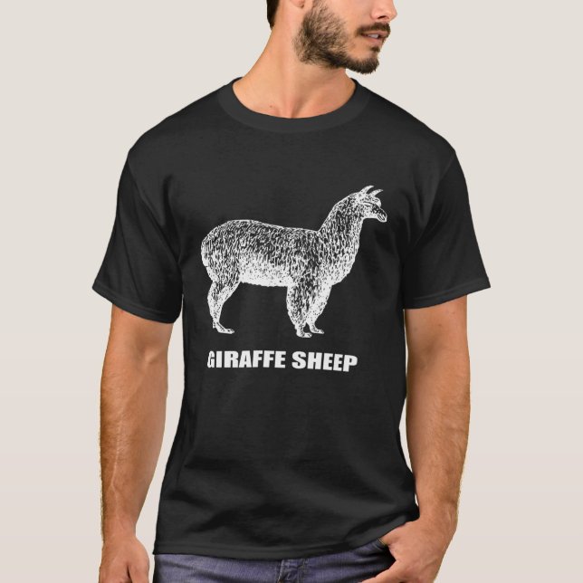Animals Of The World Meme Giraffe Sheep Llama Alpa T-Shirt (Front)