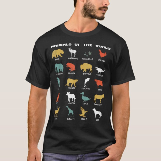 Animals of The World Rare Animal T-Shirt (Front)